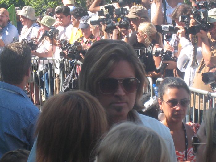 Billy Ray Cyrus at the Teen Choice Awards — with Joseph Heilner of CatalysCo