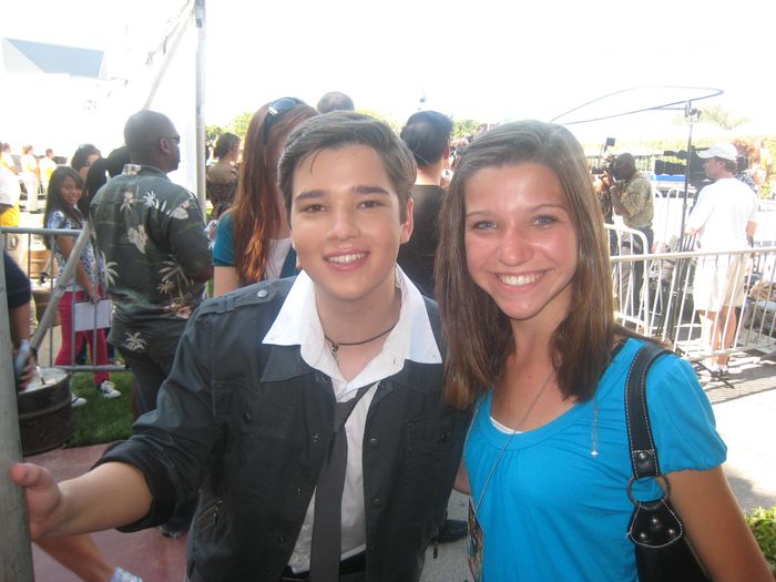 Nathan Kress at the Teen Choice Awards — with Joseph Heilner of CatalysCo